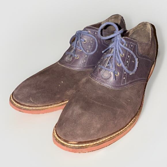 Cole Haan Men’s Suede & Leather Oxford Dress Shoes Brown / Blue Size 10.5 M main image 5